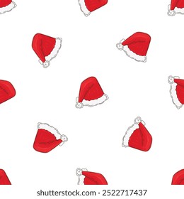 Christmas background. Seamless pattern in hand draw style