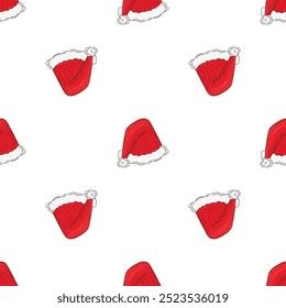 Christmas background. Seamless pattern in hand draw style