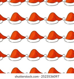 Christmas background. Seamless pattern in hand draw style