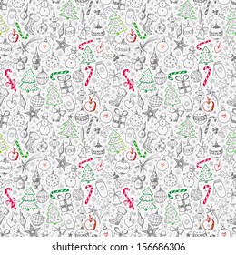 Christmas background. Seamless pattern. This endless background can be used for wallpaper, pattern fills, textile, web page background, surface textures. 