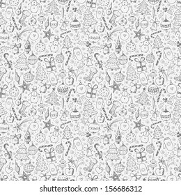 Christmas background. Seamless pattern. This endless background can be used for wallpaper, pattern fills, textile, web page background, surface textures. 