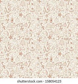 Navidades de fondo. Patrón sin fisuras. Este fondo sin fin se puede utilizar para el Fondo de pantalla, rellenos de patrones, textiles, fondo de página de Web, texturas de superficie.  