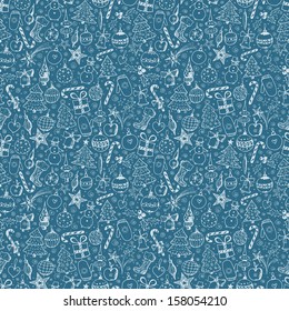 Christmas background. Seamless pattern. This endless background can be used for wallpaper, pattern fills, textile, web page background, surface textures.  