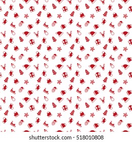 Christmas background seamless pattern. Vector.