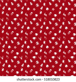 Christmas background seamless pattern. Vector.