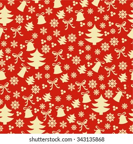 Christmas background, seamless pattern,  for wrapping paper, textiles, web sites, packaging