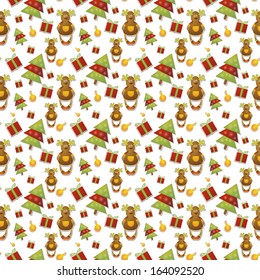 Christmas background, seamless tiling, great choice for wrapping paper pattern