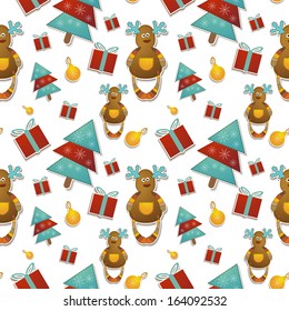 Christmas background, seamless tiling, great choice for wrapping paper pattern