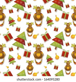 Christmas background, seamless tiling, great choice for wrapping paper pattern