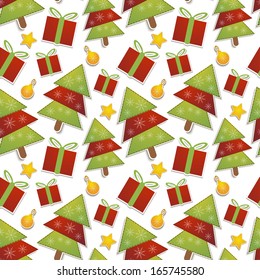 Christmas background, seamless tiling, great choice for wrapping paper pattern