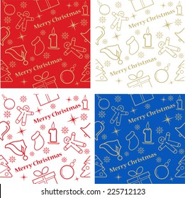 Christmas background, seamless tiling, great  choice for wrapping paper pattern