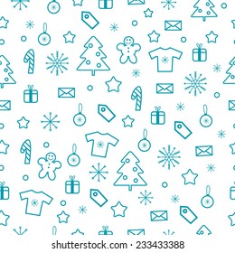 Christmas background, seamless tiling, great choice for wrapping paper pattern