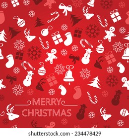 Christmas background, seamless tiling, great choice for wrapping paper pattern - vector