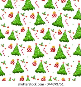 Christmas background, seamless tiling, great choice for wrapping paper pattern