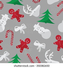 Christmas background, seamless tiling, great choice for wrapping paper pattern - vector