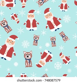 Christmas background, seamless tiling, great choice for wrapping paper pattern, Xmas and winter holidays elements background.