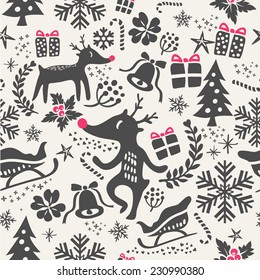 christmas background seamless tiling for wrapping paper pattern