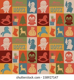 Christmas background. Seamless, vector, EPS 8.