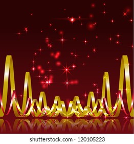 Christmas background with serpentine