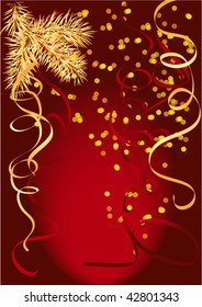 Christmas background with serpentine