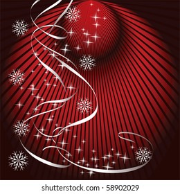 Christmas background with serpentine