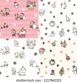 Christmas background set.