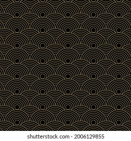 Christmas background set. Background pattern seamless circle abstract wave banner stripe golden line. Luxury abstract gold colour geometric line vector. Luxury create design. Japanese Doodle art.