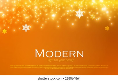  Christmas background. Shining beam bokeh illustration. Vector illustration