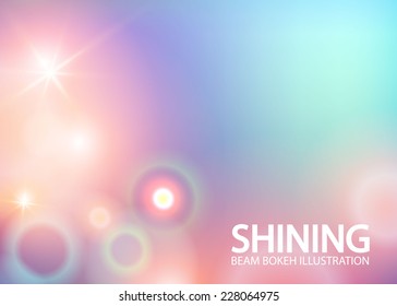  Christmas background. Shining beam bokeh illustration. Vector illustration