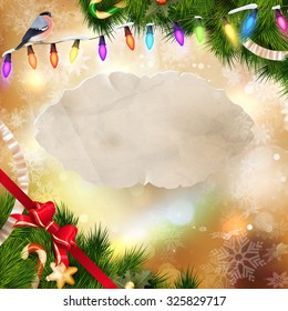 Christmas background with shining lights. EPS 10 vector file included
