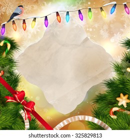 Christmas background with shining lights. EPS 10 vector file included