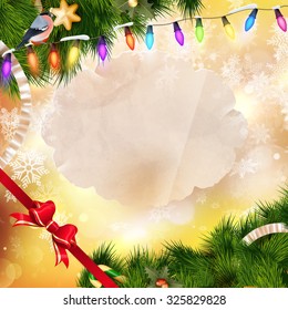 Christmas background with shining lights. EPS 10 vector file included