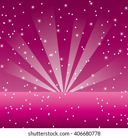 christmas background with shining stars and rays