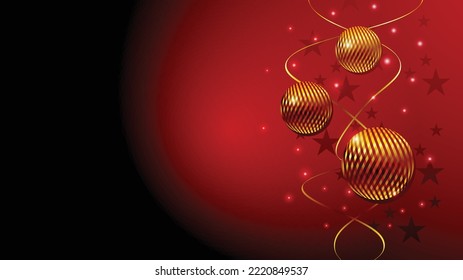 Christmas background with shiny bulbs