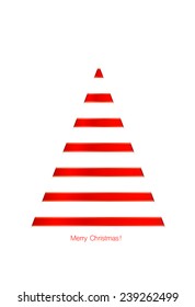 Christmas background with shiny ribbon. Vector illustration.