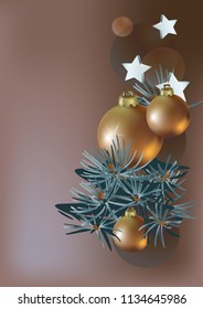 Christmas background with silver stars