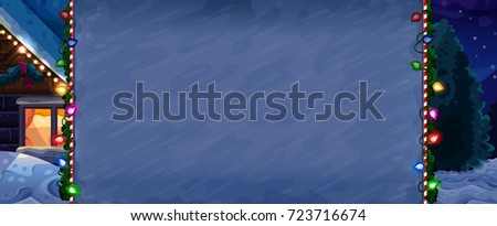 Christmas background for slots game. Vector illustration