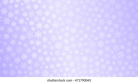 Christmas background of small snowflakes in light violet colors