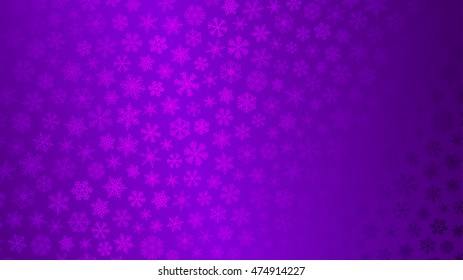 Christmas background of small snowflakes in violet colors