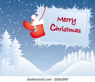 Christmas background with snow