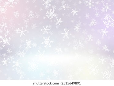 Fondo de Navidades con nieve cayendo sobre el fondo borroso. Copos de nieve, elevándose sobre el fondo suave