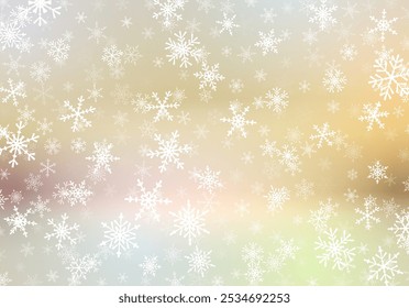 Fondo de Navidades con nieve cayendo sobre el fondo borroso. Copos de nieve, elevándose sobre el fondo suave