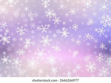 Fondo de Navidades con nieve cayendo sobre el fondo borroso. Copos de nieve, elevándose sobre el fondo suave