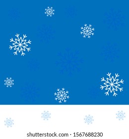 Christmas background with snow for text, postcards, greeting. Ice imitation. Vector stock illustration with snowflakes. 