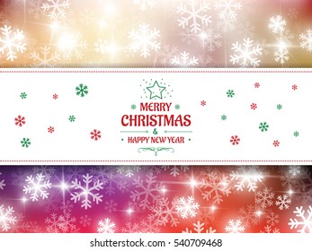 Christmas background snow vector and happy new year 