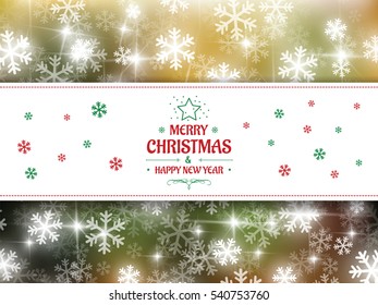 Christmas background snow vector and happy new year 