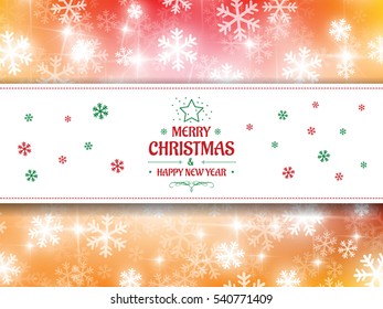 Christmas background snow vector and happy new year 