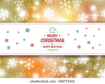 Christmas background snow vector and happy new year 