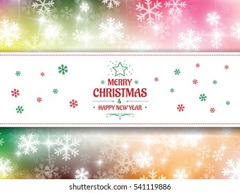 Christmas background snow vector and happy new year 