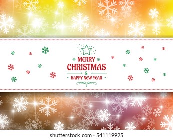 Christmas background snow vector and happy new year 